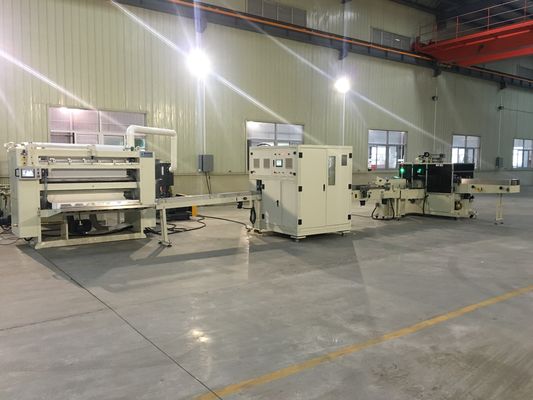 qualità  Soft Tissue Paper Production Line Steel To Steel V Folded Facial Tissue Folder fabbrica