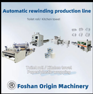 Linea di produzione automatica di rotolo igienico / asciugamano da cucina