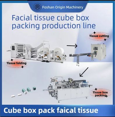 Linea di produzione automatica di fazzoletti di carta a V, macchina per la produzione di fazzoletti interpiegati, macchinari per asciugamani