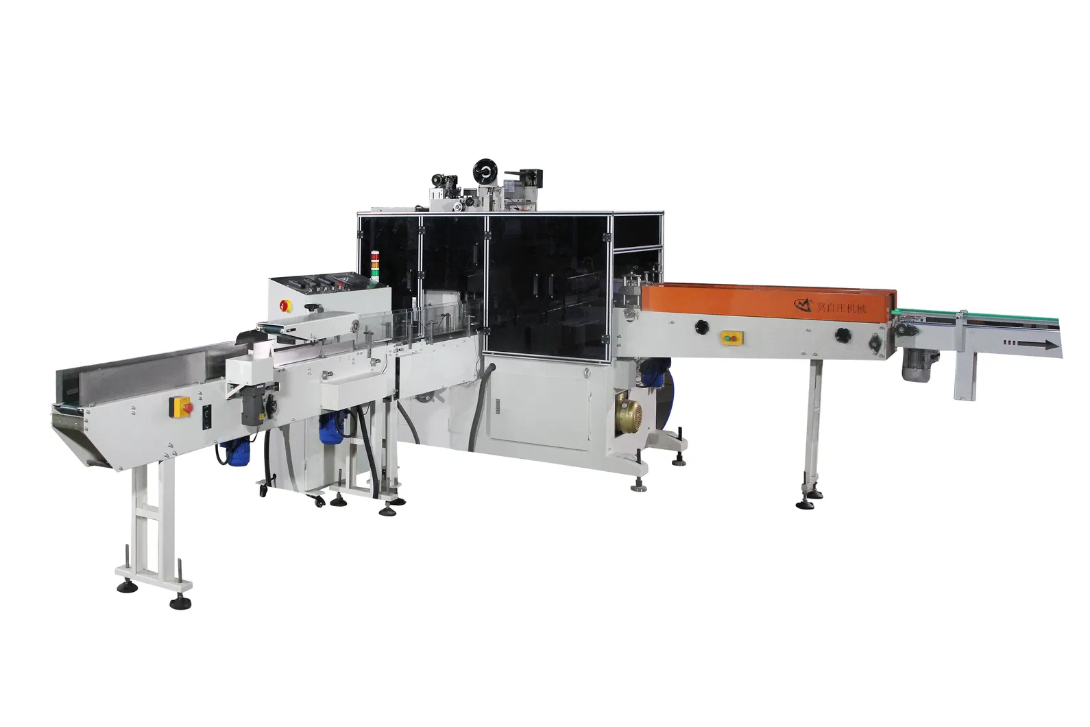 Linea di produzione semiautomatica per la fabbricazione di fazzoletti di carta 5