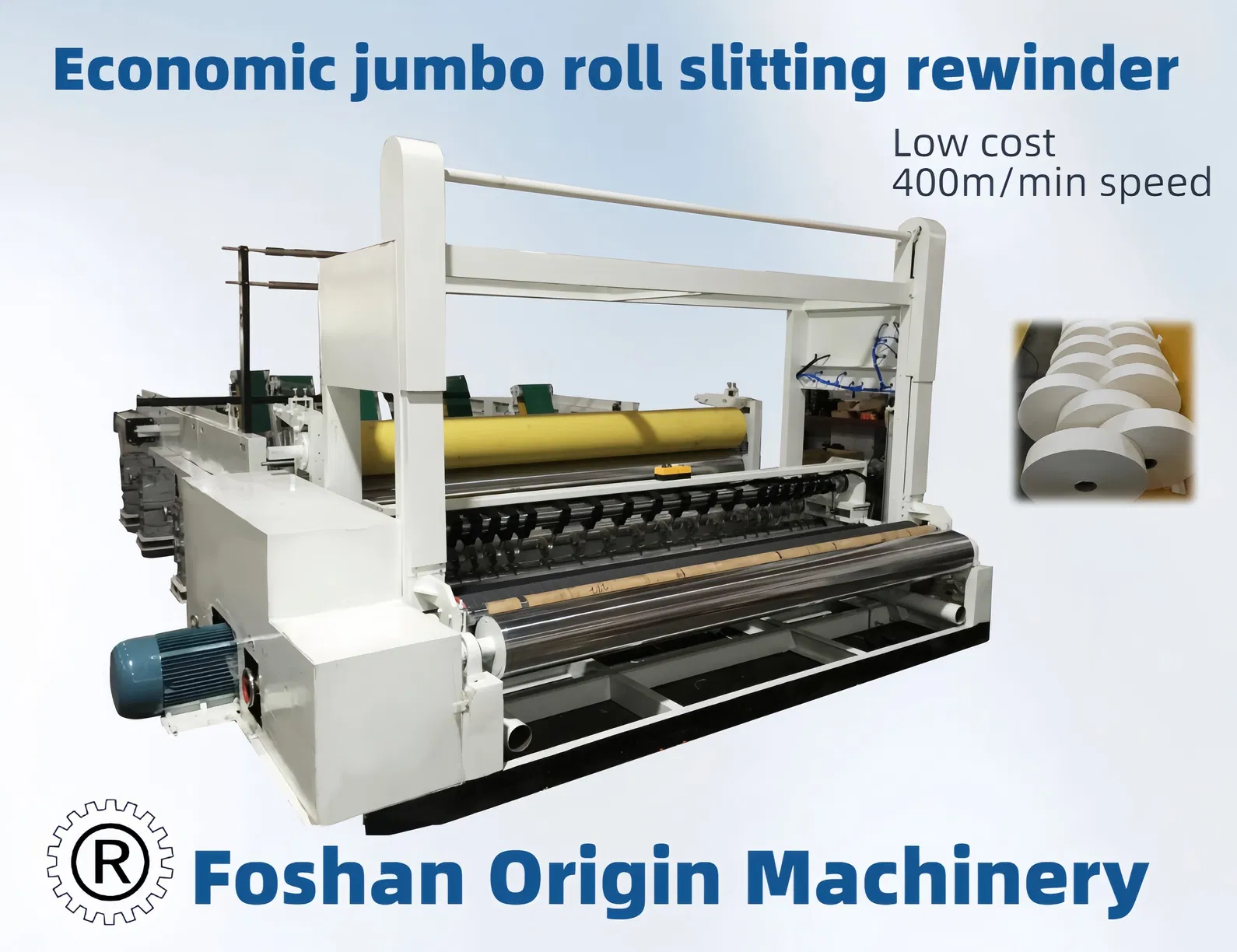 Macchina Taglierina-Ribobinatrice Jumbo Roll Finito da 1800mm con Buona Efficienza 0